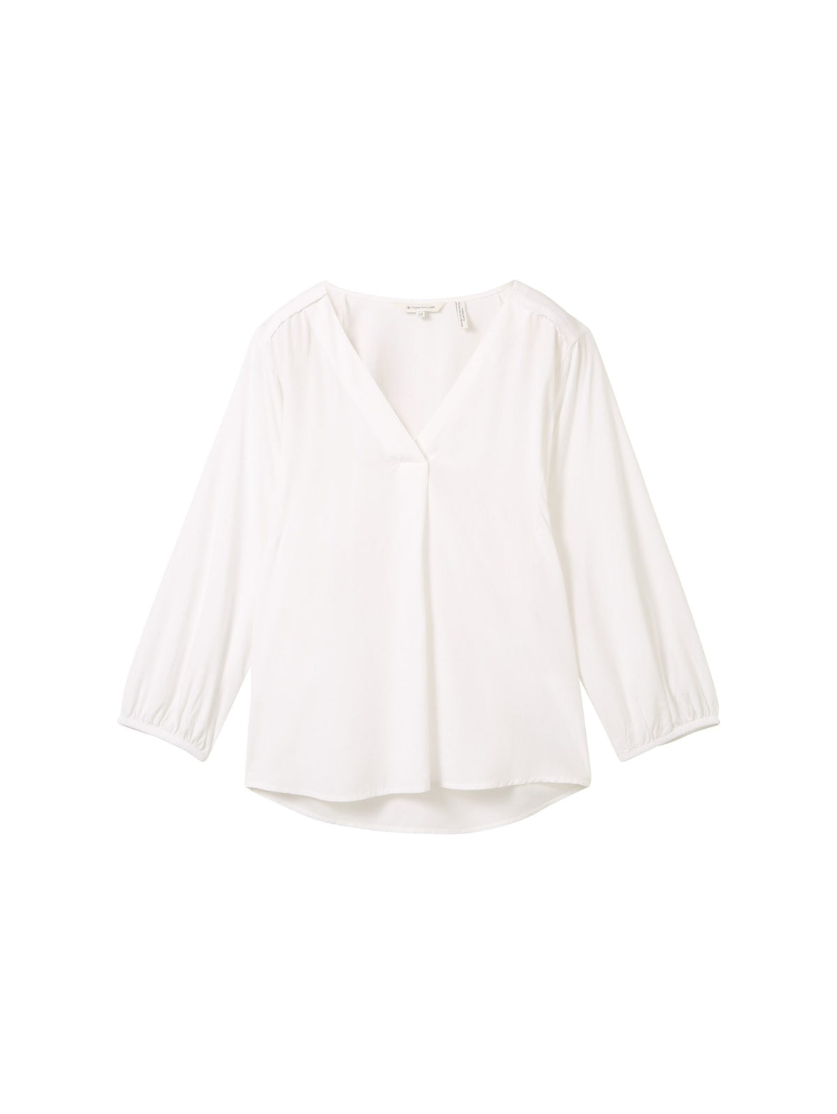 Blouse with a V-neckline - White