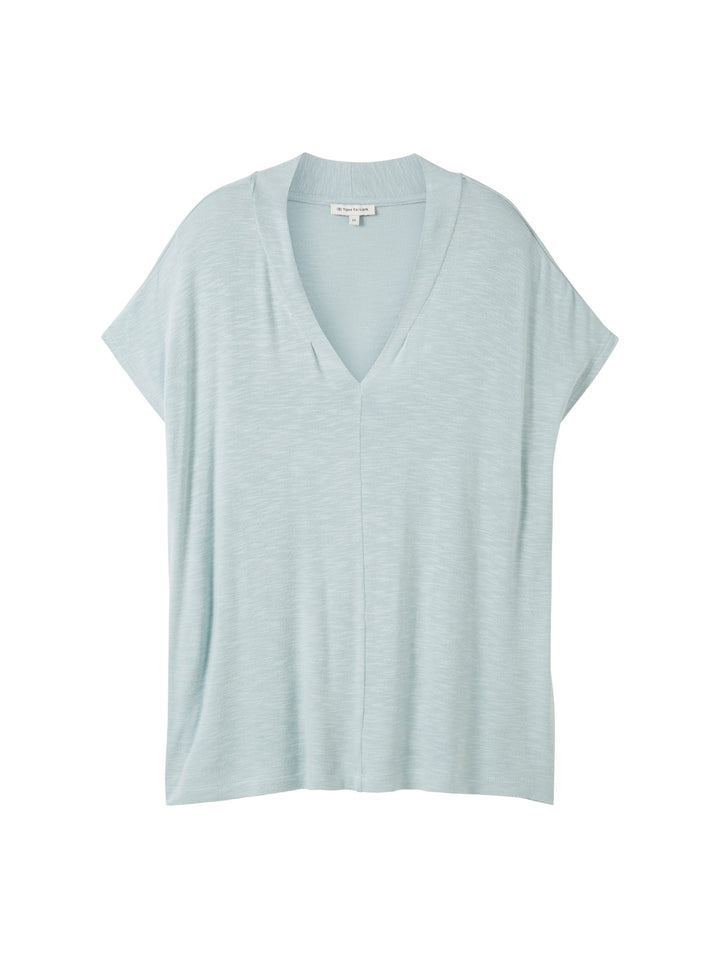 T-shirt with a V-neckline - Blue