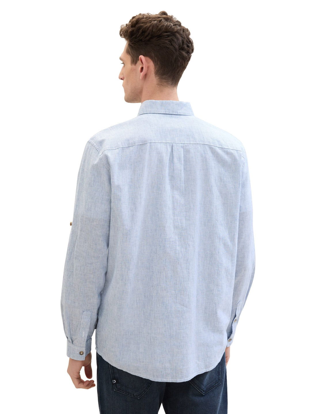 Shirt with linen - Blue