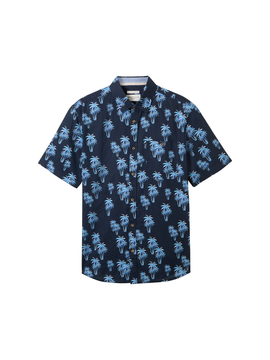 Shirt with linen - Blue