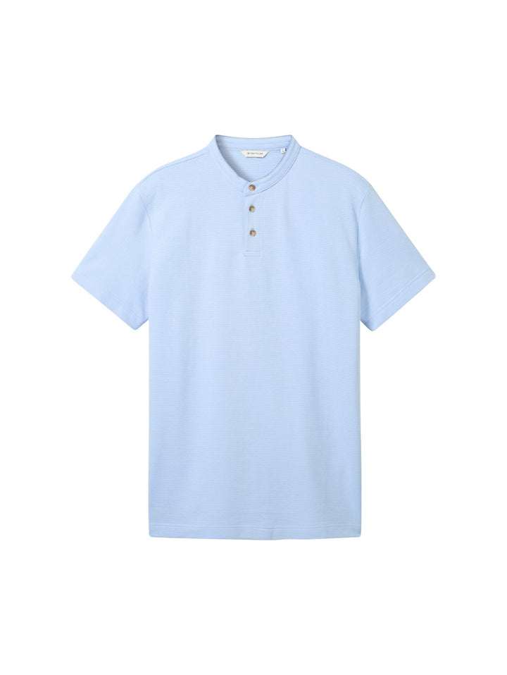 Polo shirt with a stand-up collar - Blue
