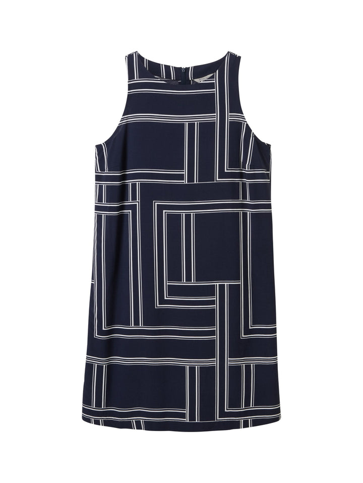 Dress with an all-over print - Blue