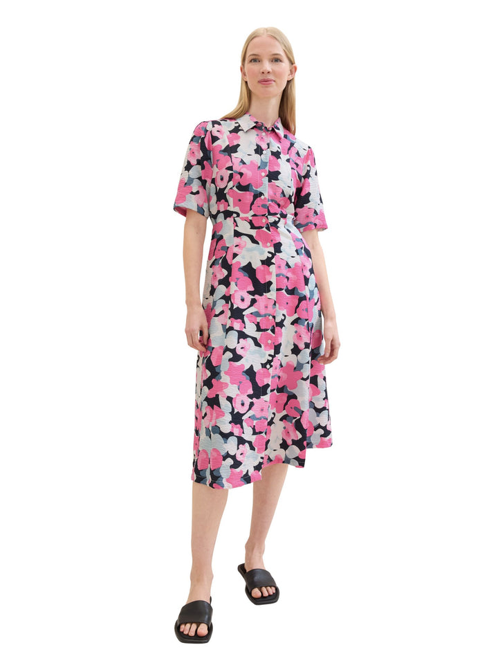 Midi dress with LENZING(TM) ECOVERO(TM) - Pink
