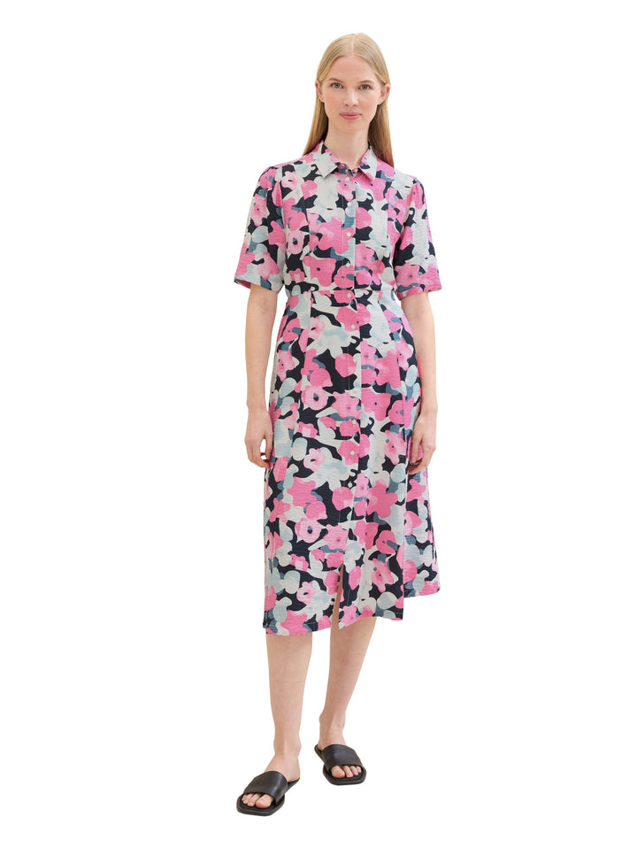 Midi dress with LENZING(TM) ECOVERO(TM) - Pink