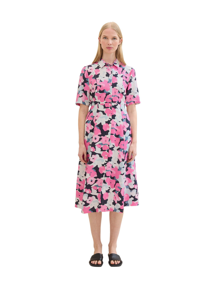 Midi dress with LENZING(TM) ECOVERO(TM) - Pink