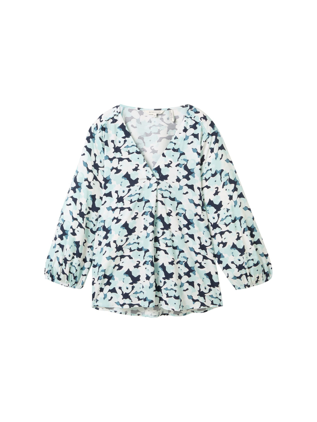 Blouse with a V-neckline - Blue