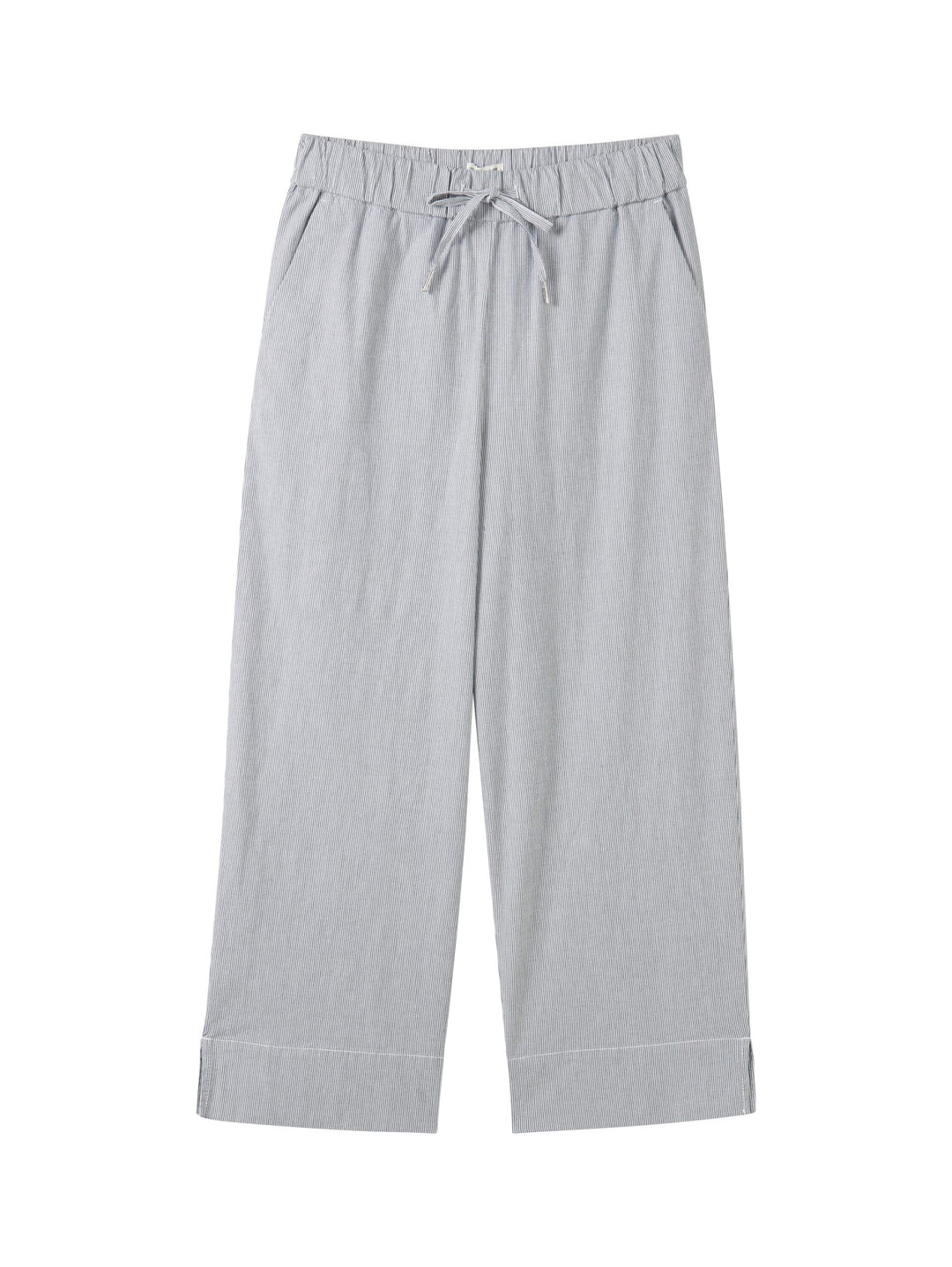 Striped trousers with organic cotton - Blue