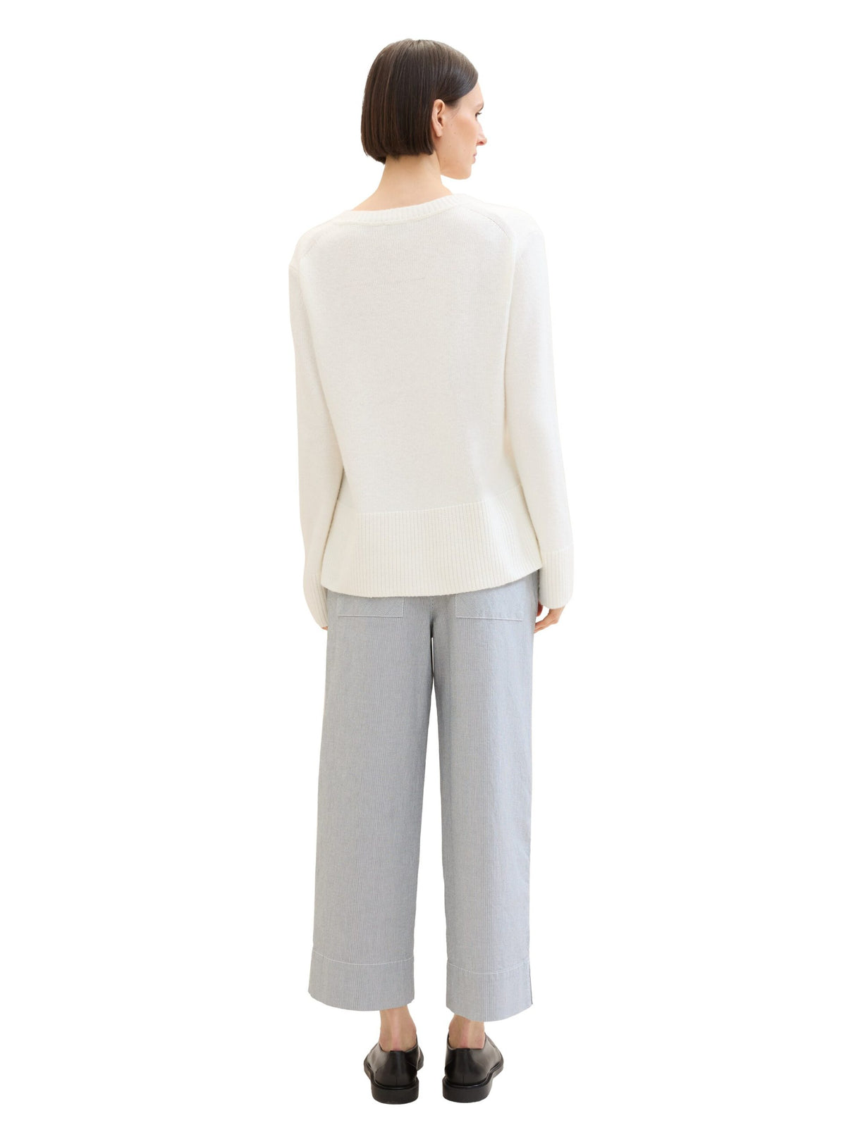 Striped trousers with organic cotton - Blue