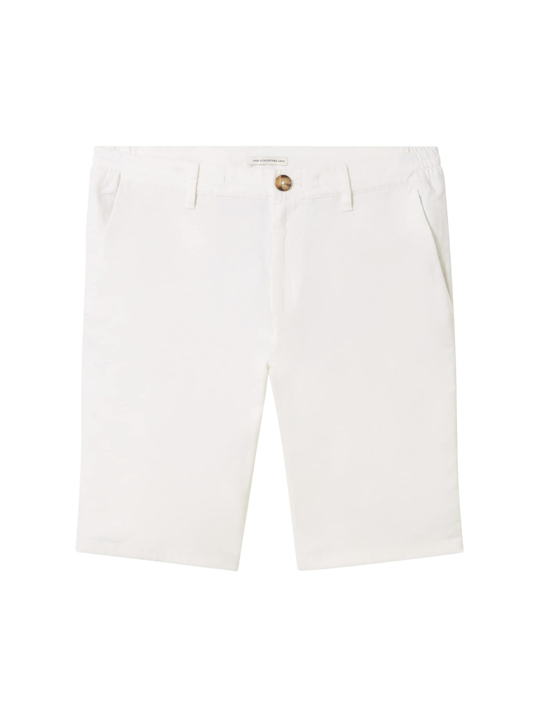 Regular shorts with linen - White