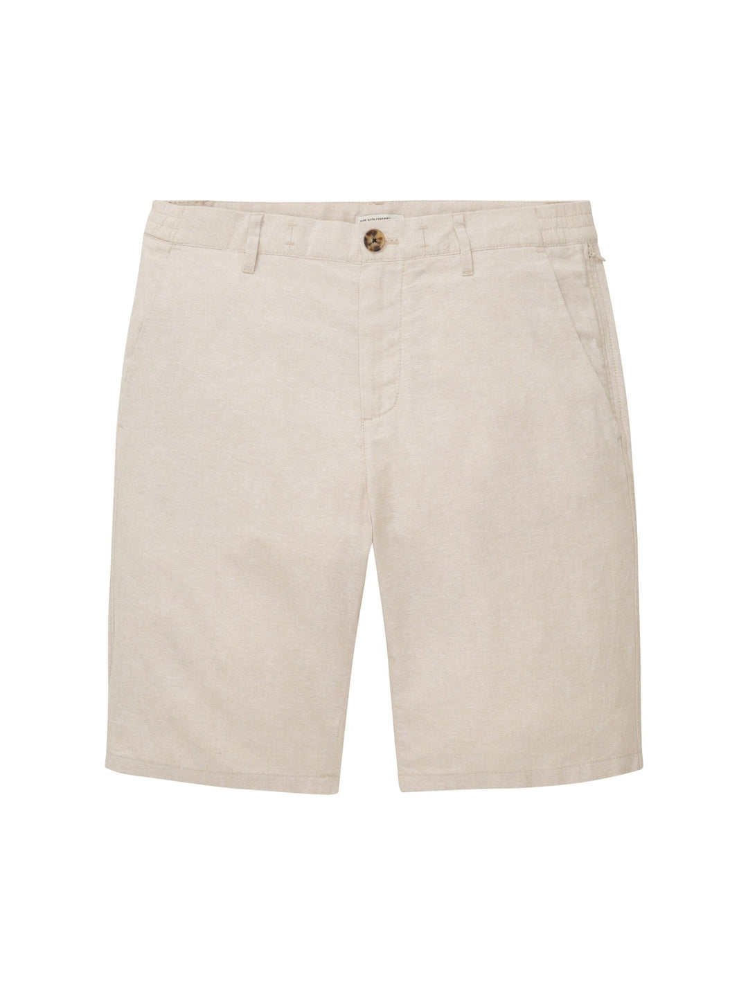 Regular shorts with linen - Brown