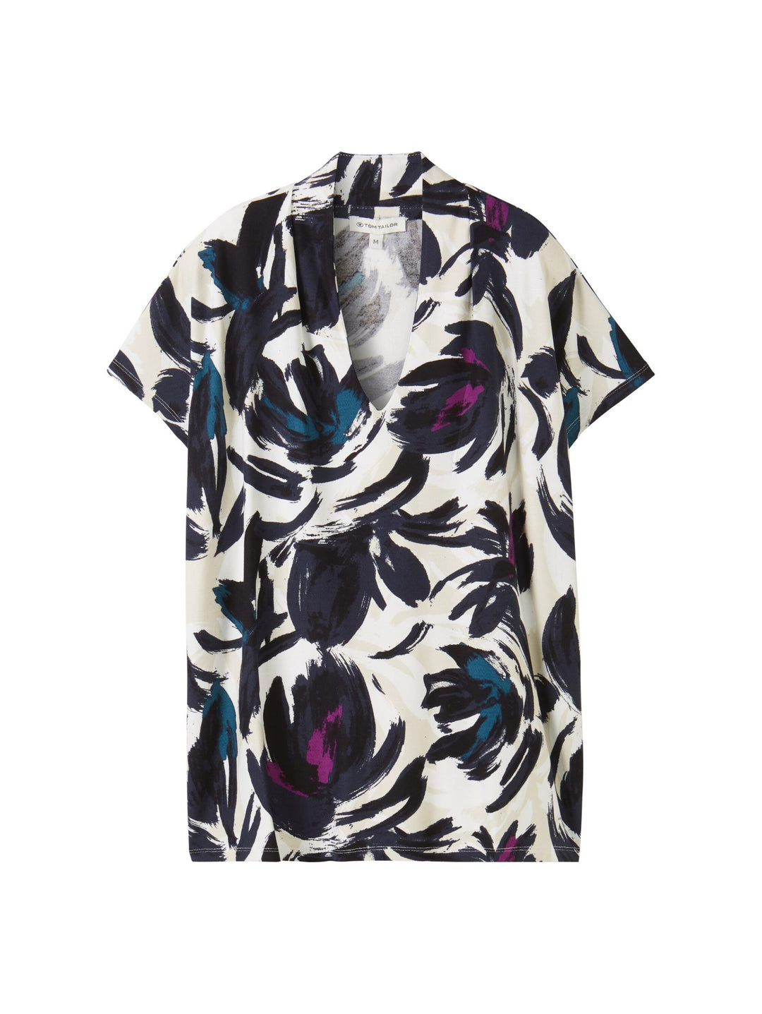 T-shirt with a V-neckline - Blue