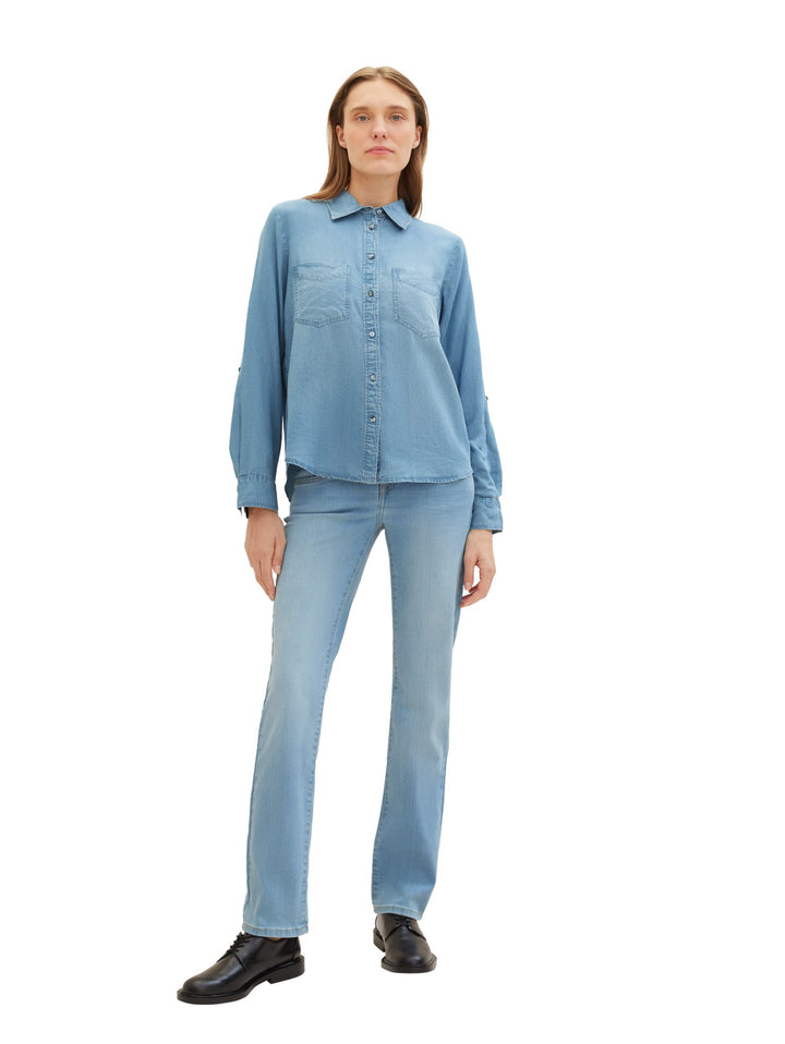 TTALEXA straight jeans with recycled polyester - Blue