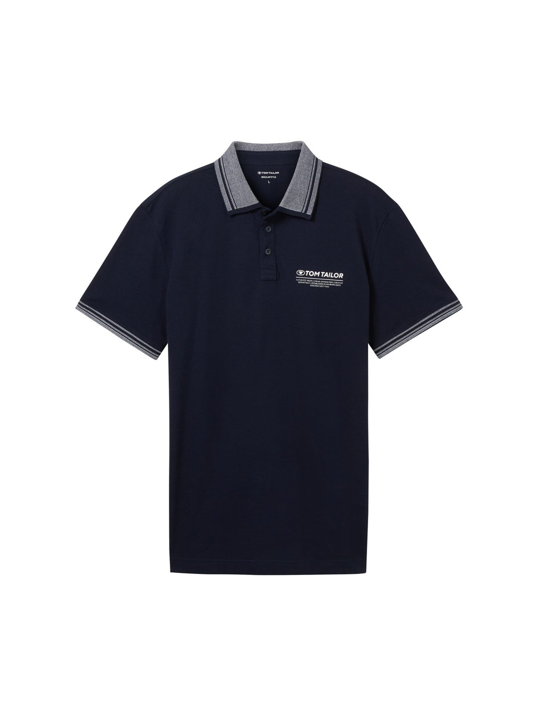 Polo shirt with a logo print - Blue