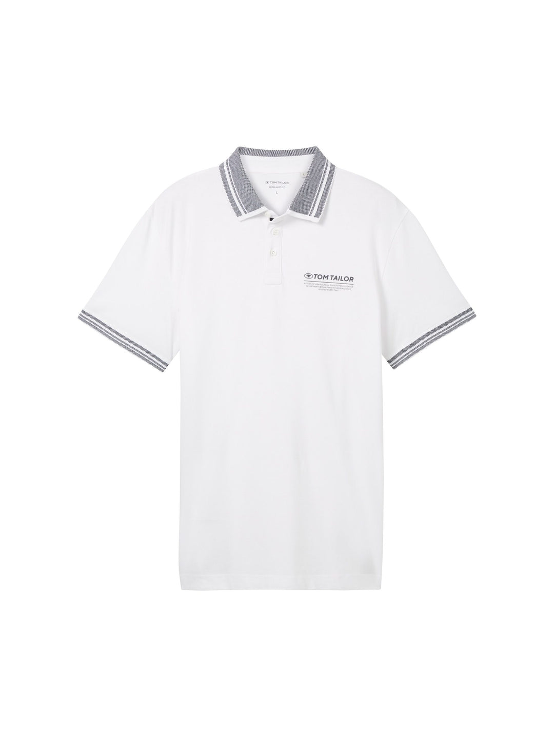 Polo shirt with a logo print - White
