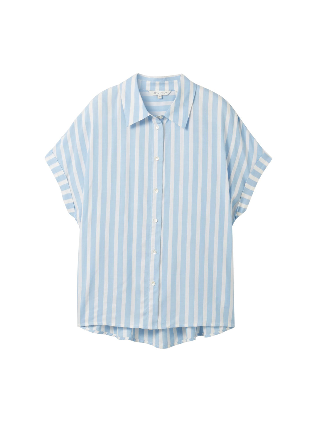 Striped short-sleeved shirt - Blue