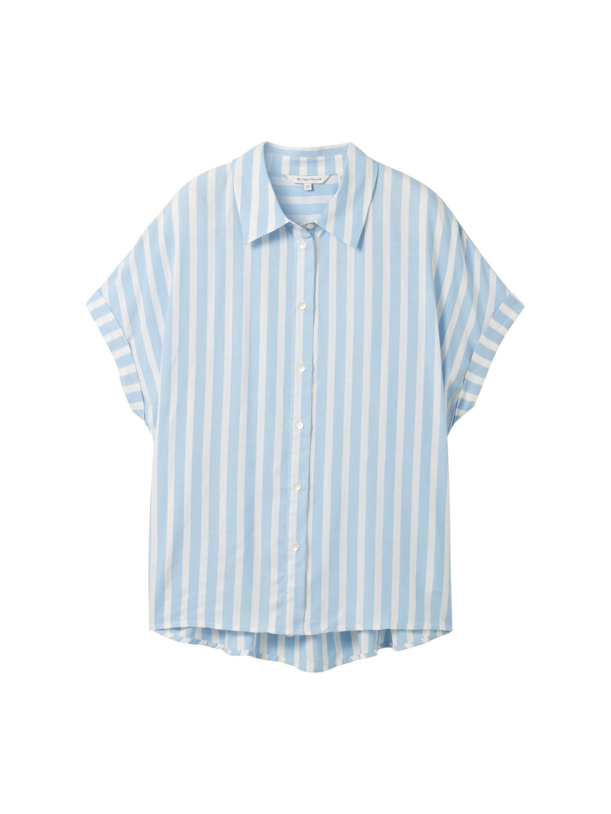 Striped short-sleeved shirt - Blue