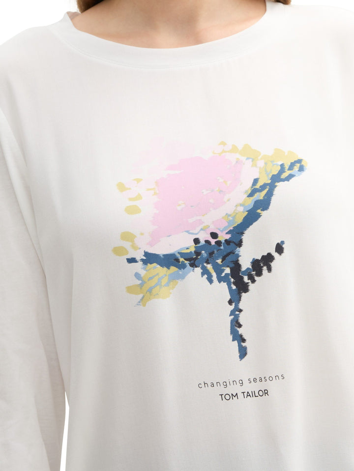 T-Shirt Fabric Mix Artwork - White