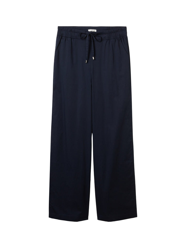 Loose Fit Wide Leg Pants - Blue