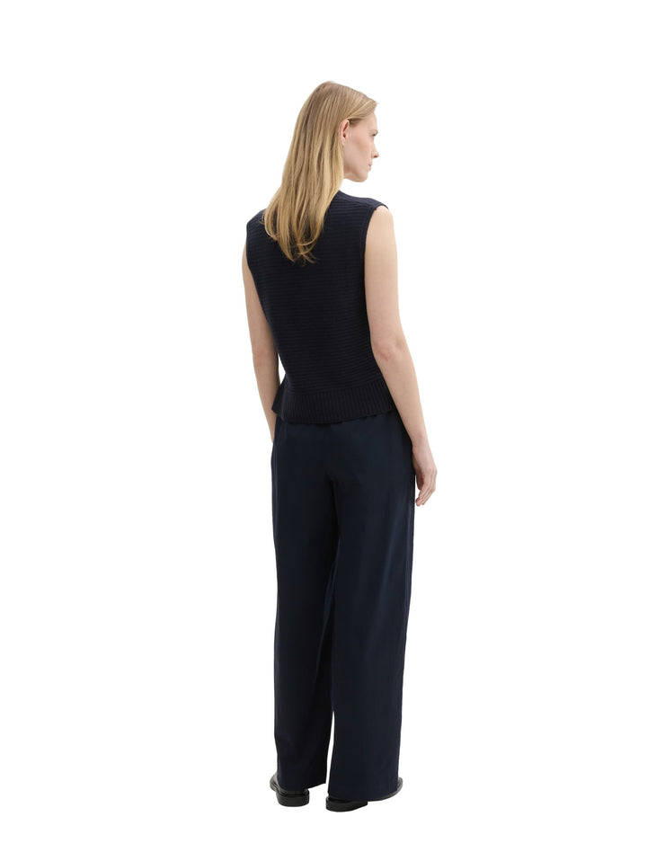 Loose Fit Wide Leg Pants - Blue