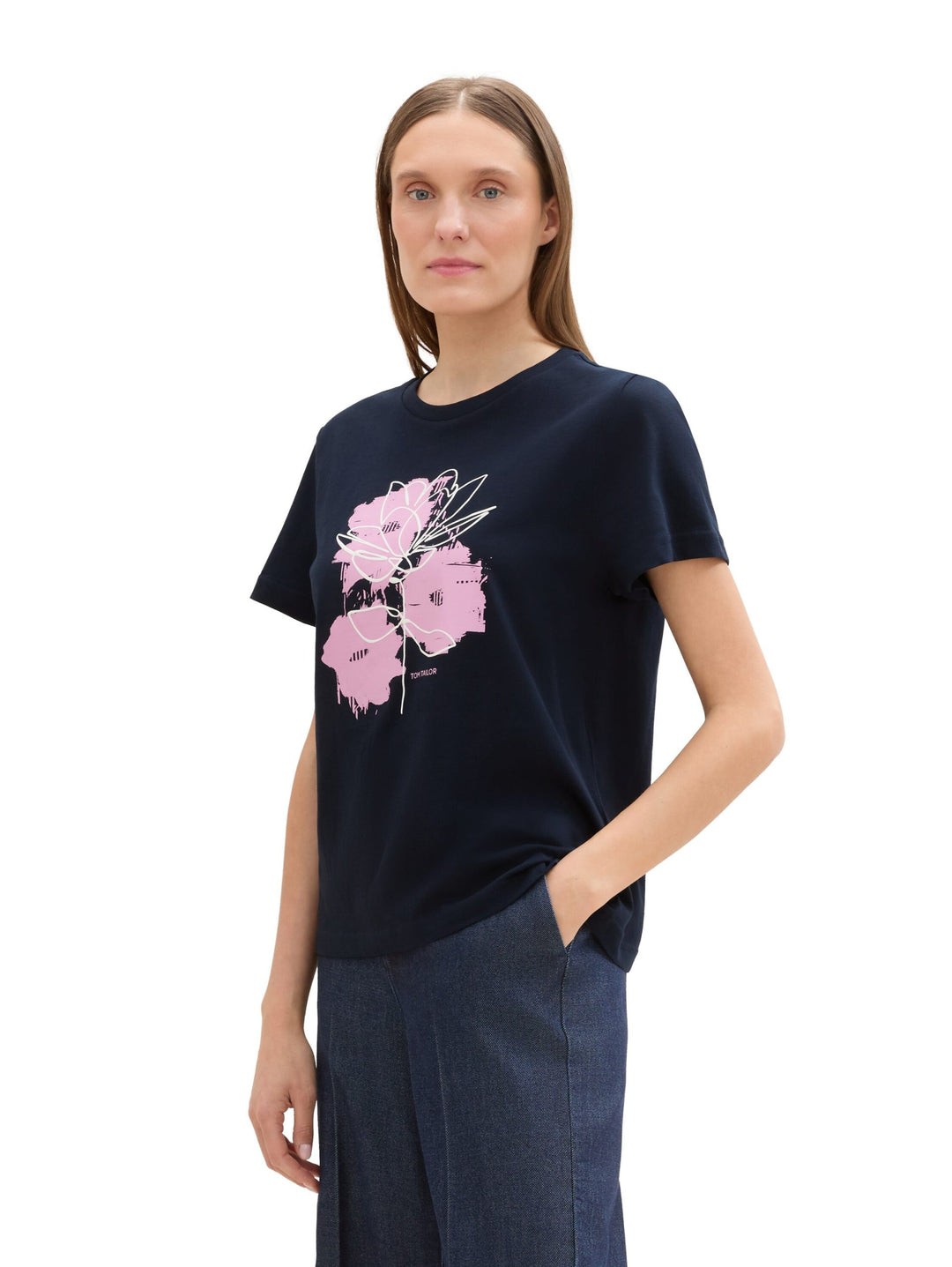 T-Shirt Crew Neck Artwork - Blue