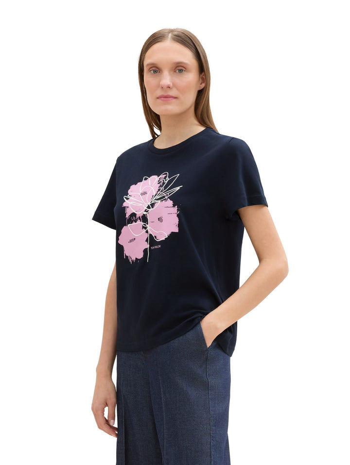 T-Shirt Crew Neck Artwork - Blue