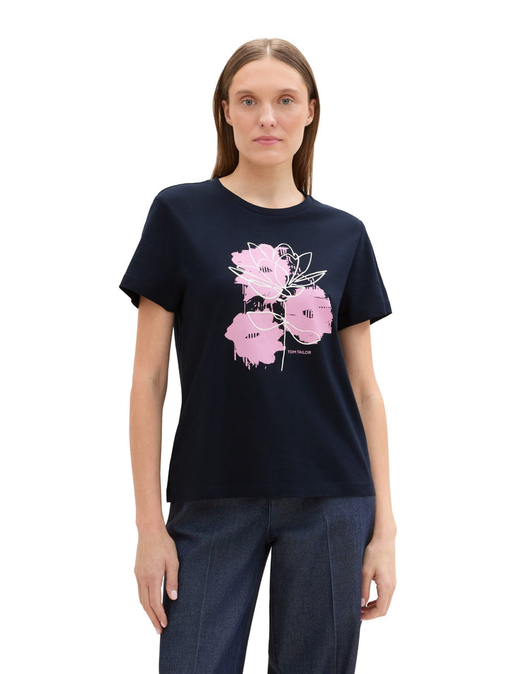 T-Shirt Crew Neck Artwork - Blue