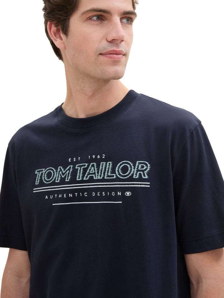 T-Shirt With Print - Sky Blue