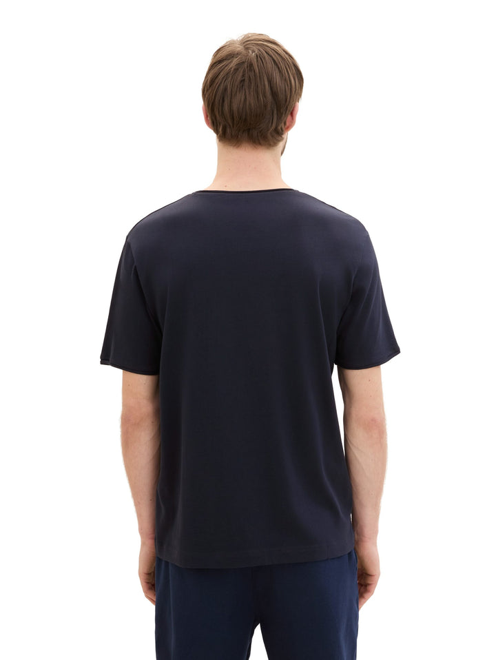 Printed Crew-Neck T-Shirt - Blue