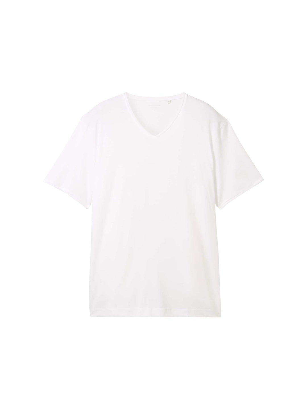 Printed V-Neck T-Shirt - White