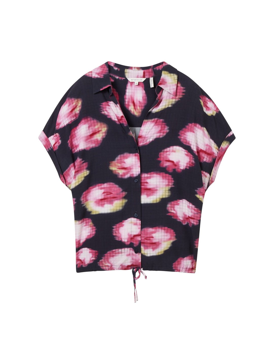 Printed Shortsleeve Blouse - Blue