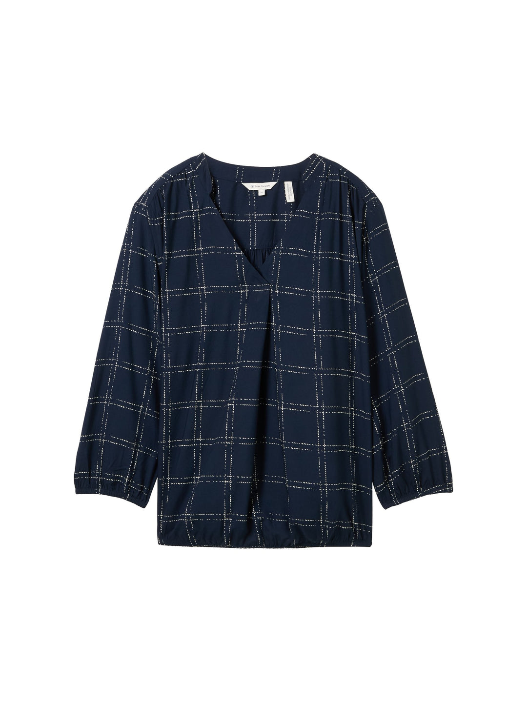 Feminine V-Neck Blouse - Blue