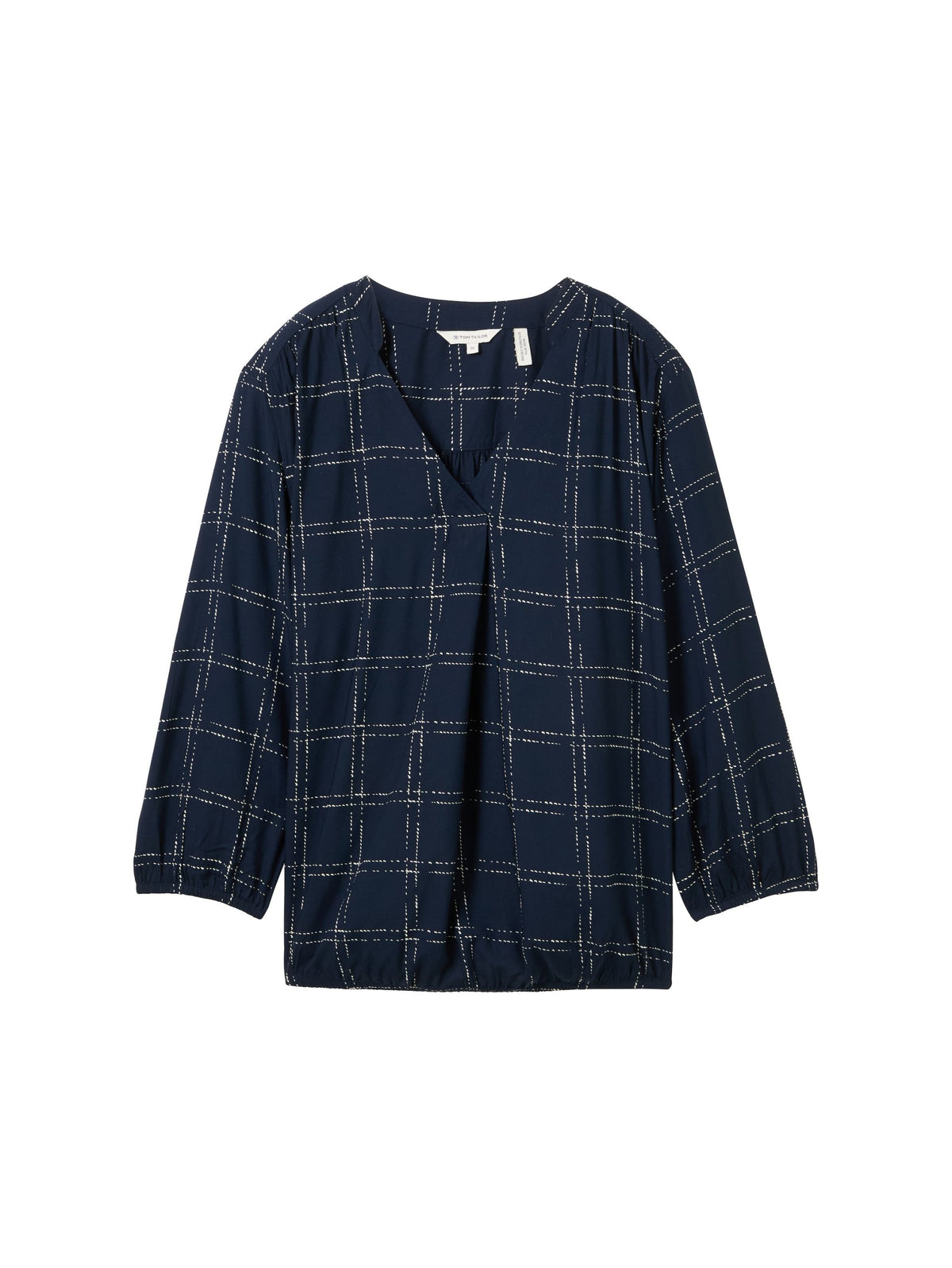 Feminine V-Neck Blouse - Blue