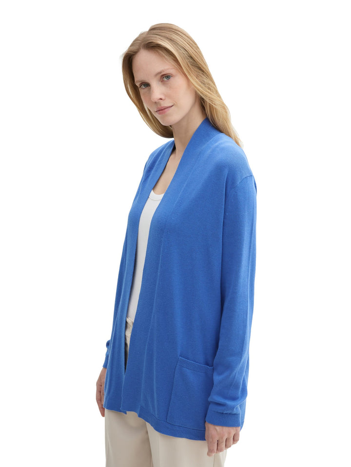 Knit Basic Open Cardigan - Light Blue