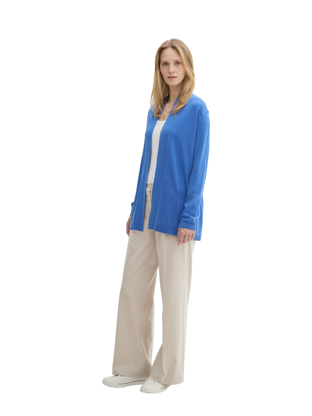 Knit Basic Open Cardigan - Light Blue