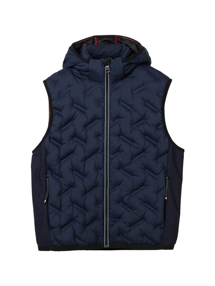 Hybrid Vest With Hood - Blue