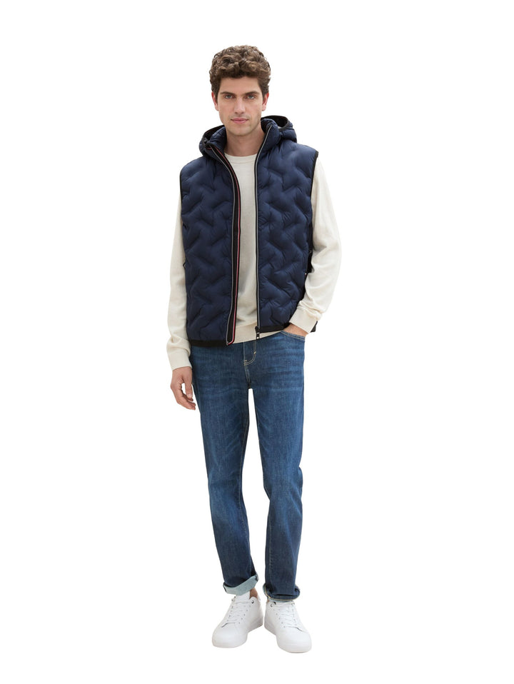 Hybrid Vest With Hood - Blue