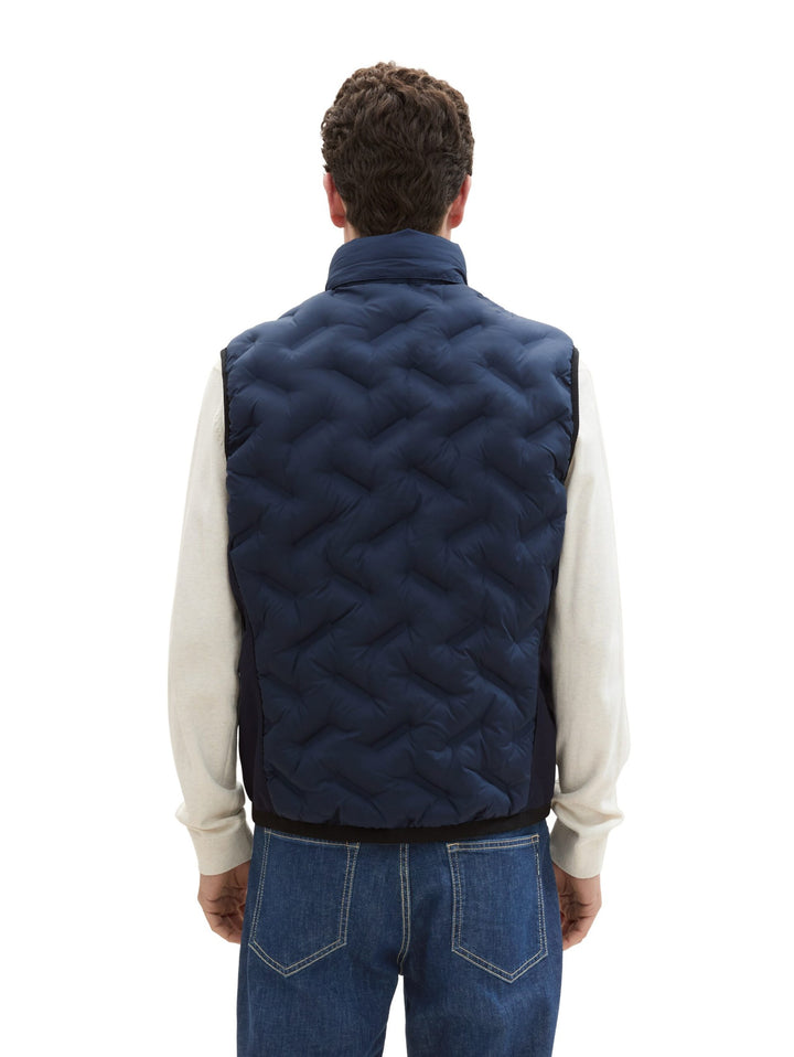Hybrid Vest With Hood - Blue