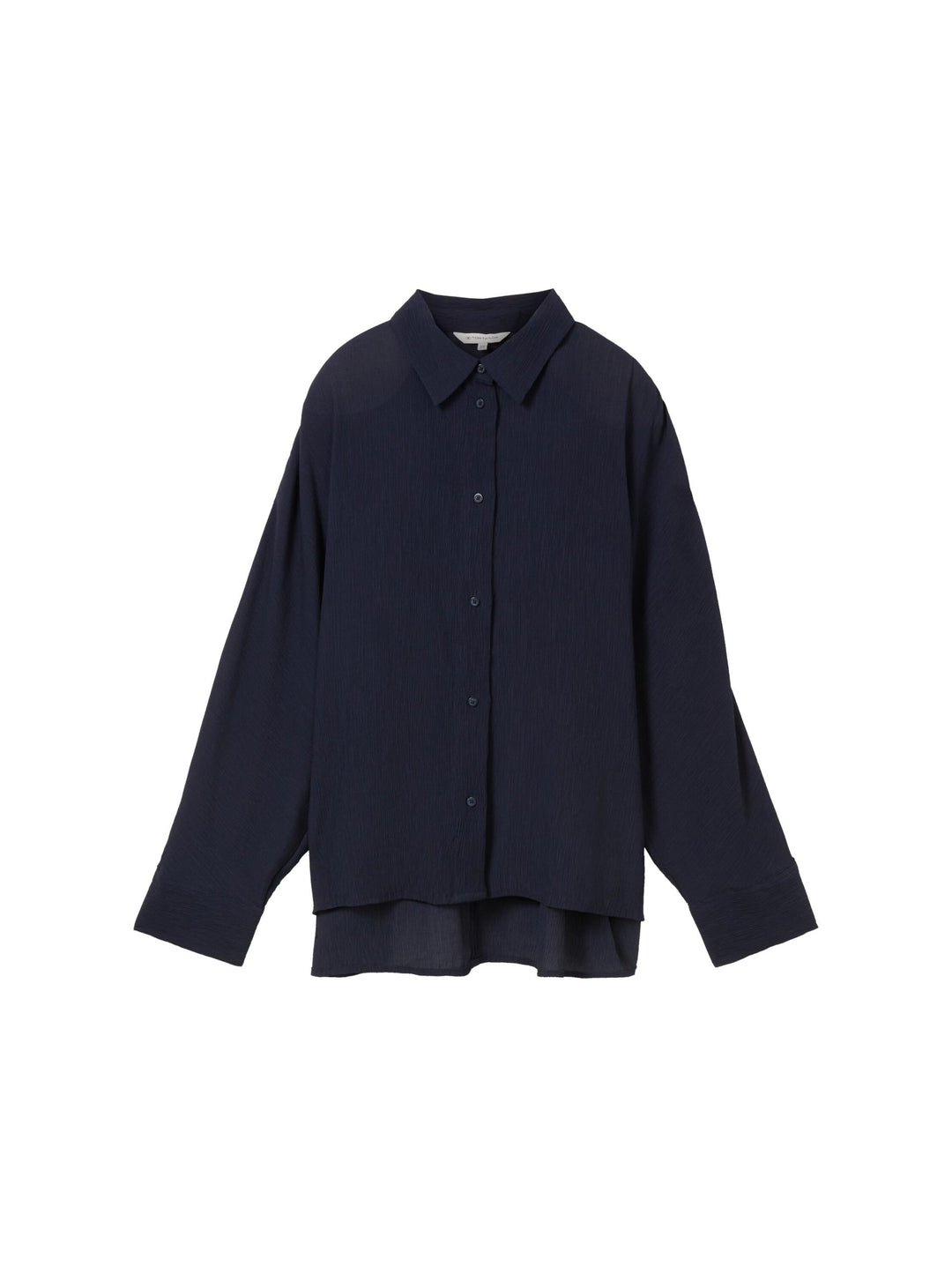 Solid Structured Blouse - Blue
