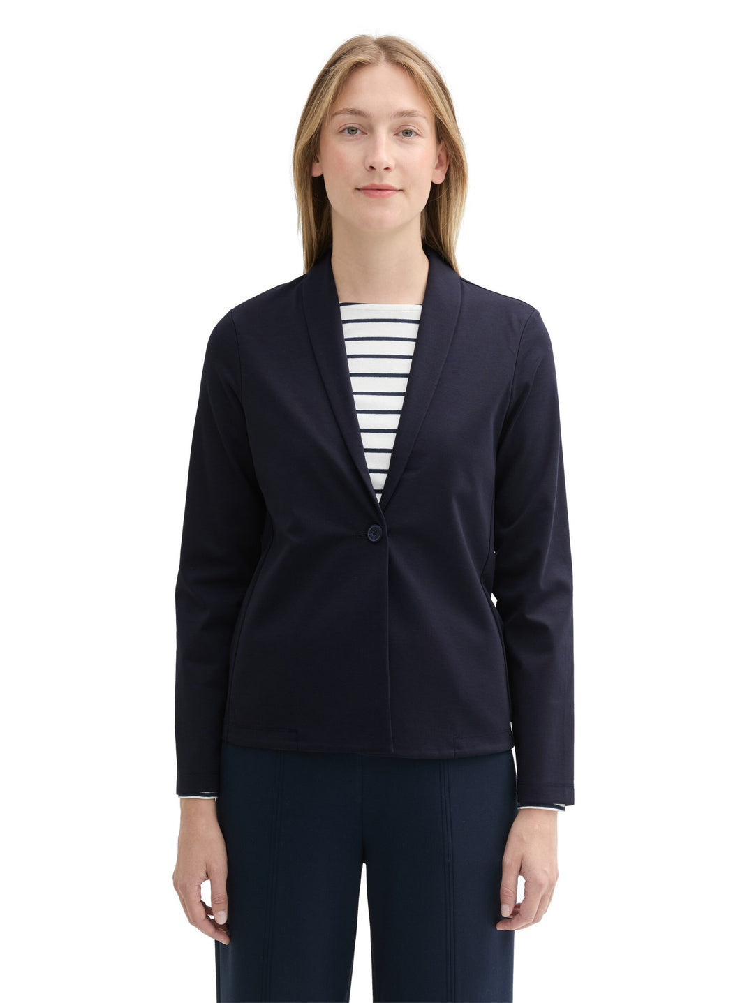 Easy Solid Blazer - Blue