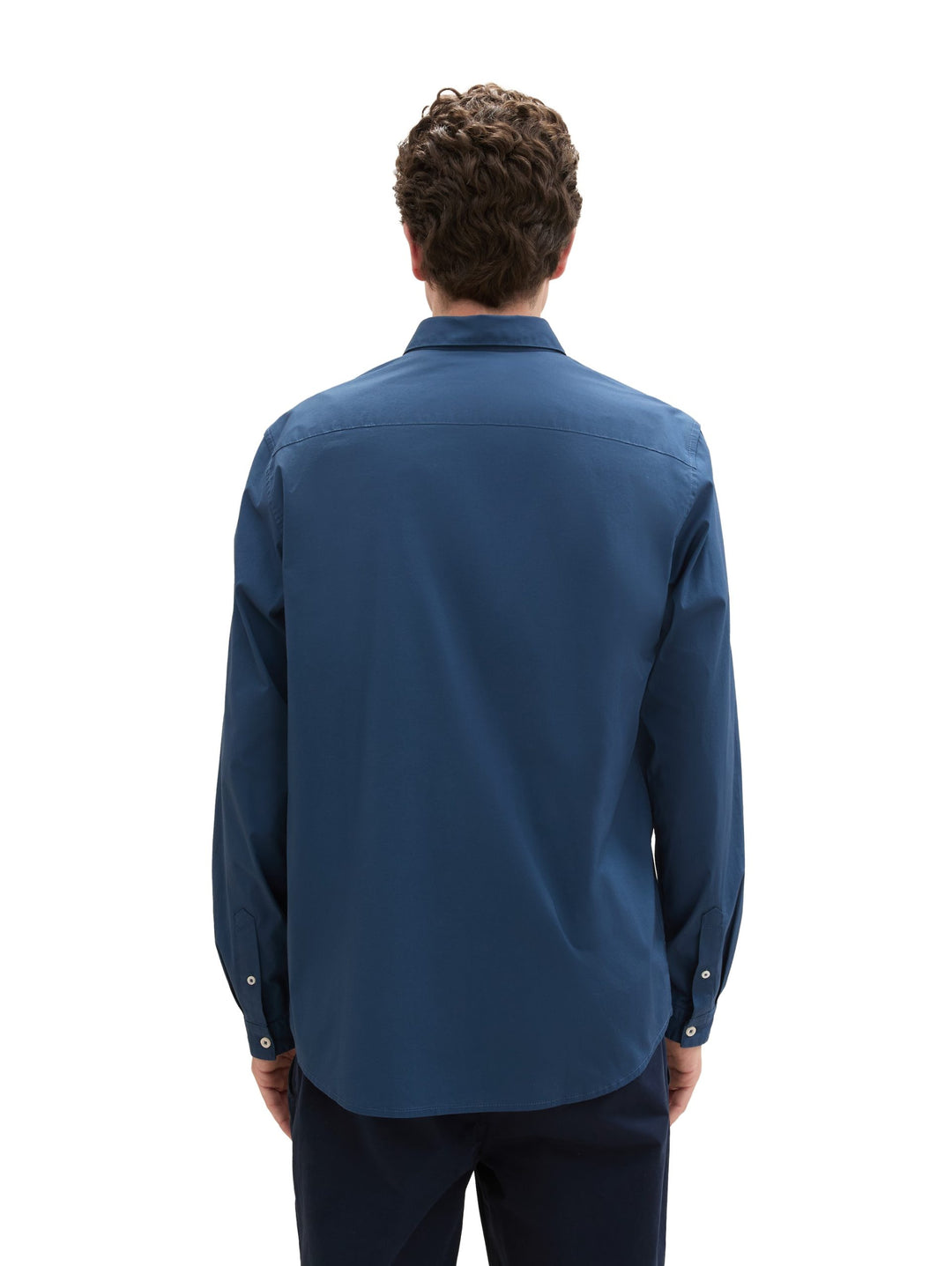 Stretch Poplin Shirt - Blue