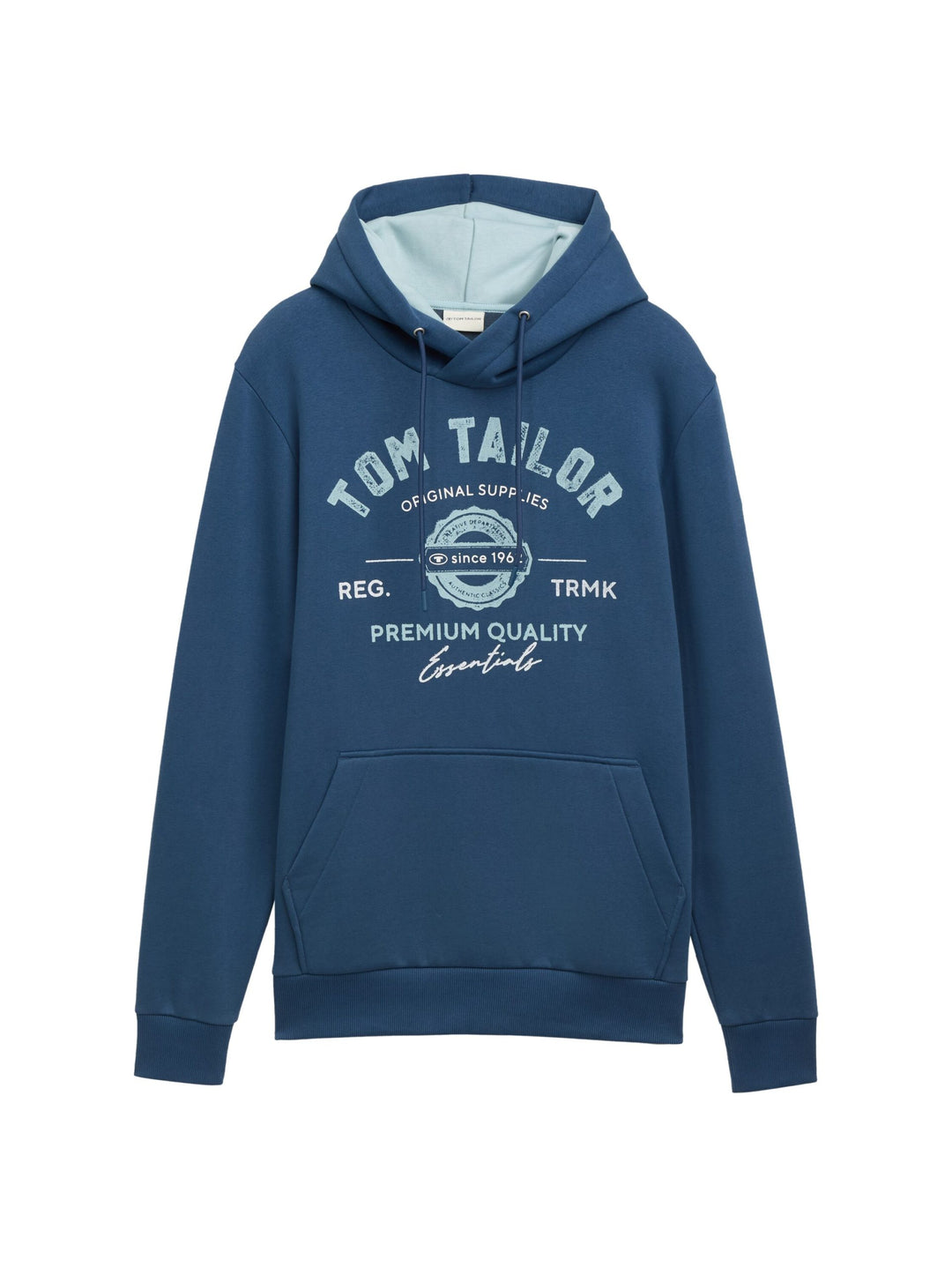Hoodie With Print - Sky Blue
