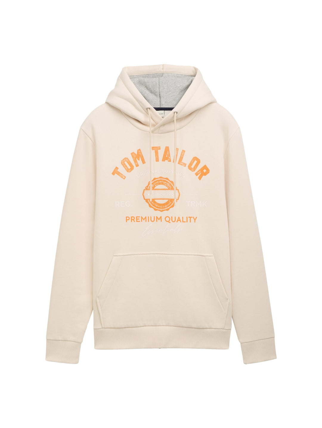 Hoodie With Print - Brown