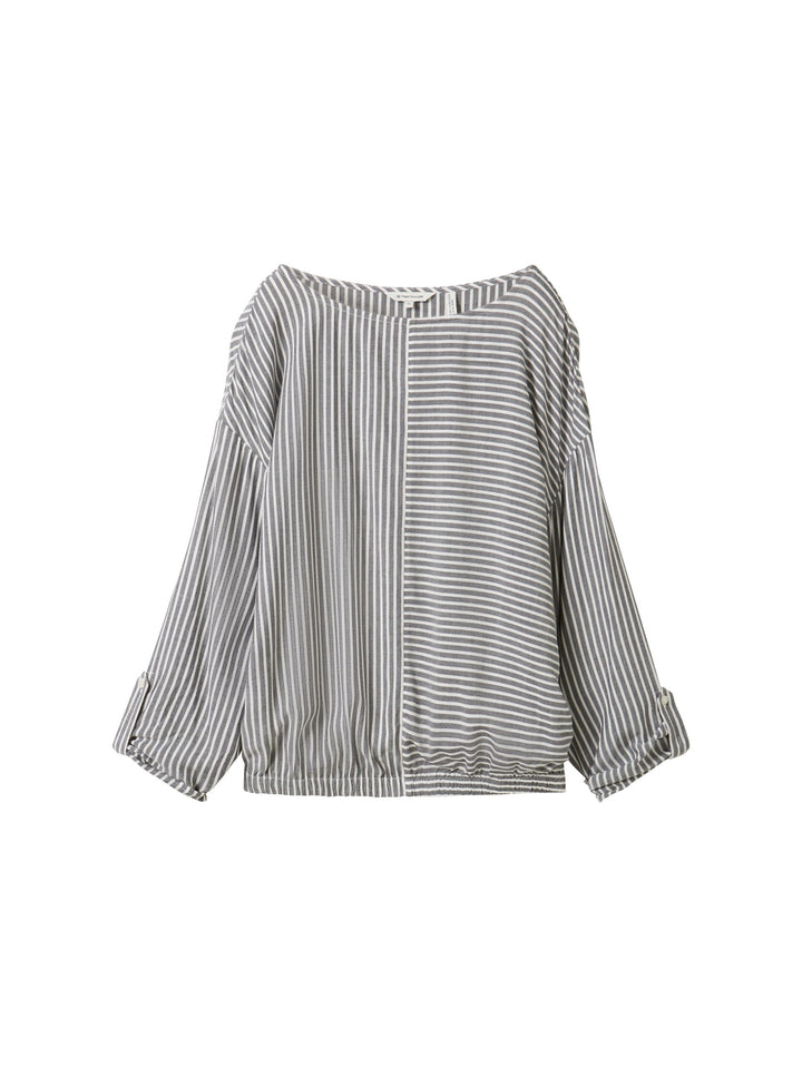 Stripe Mix Blouse - Blue