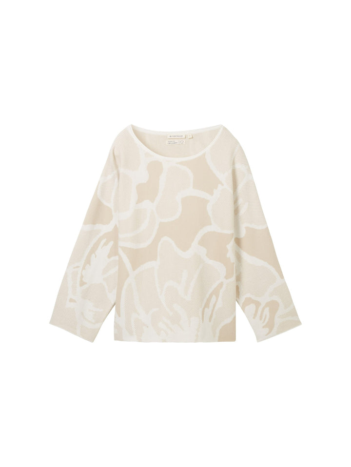 Knit Jacquard Batwing - Brown