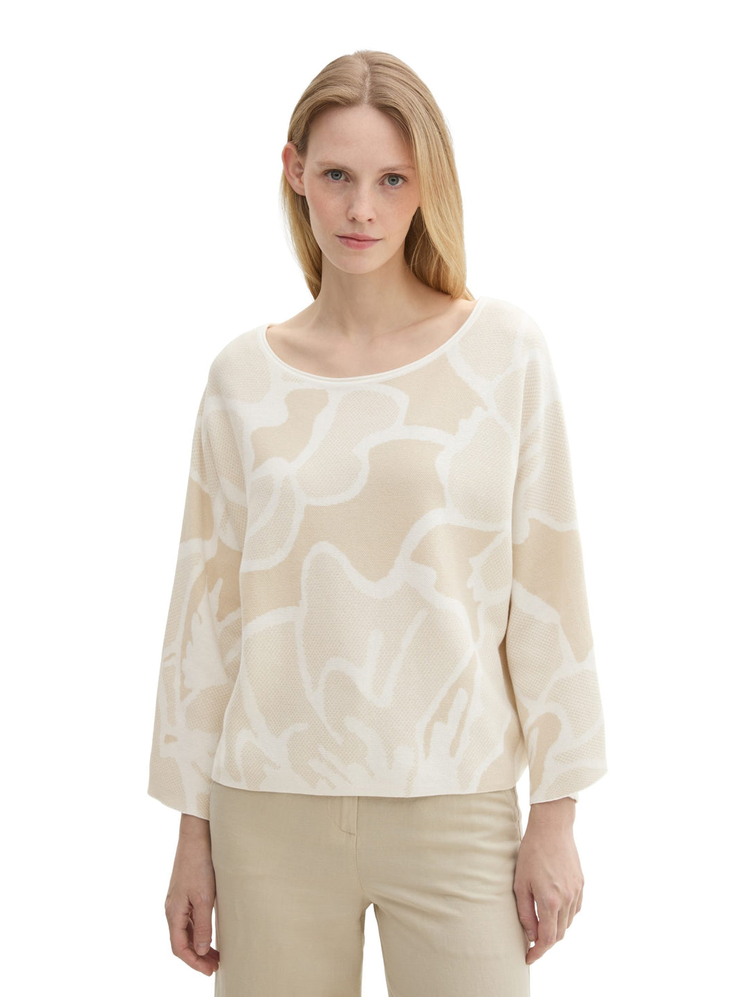 Knit Jacquard Batwing - Brown