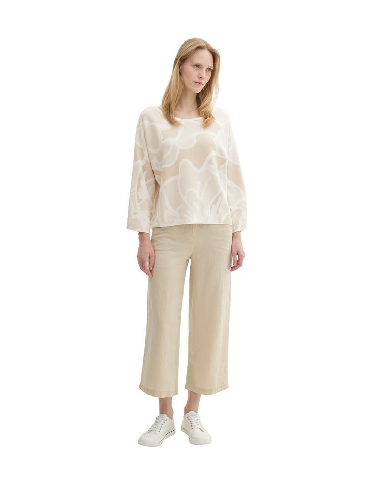 Knit Jacquard Batwing - Brown