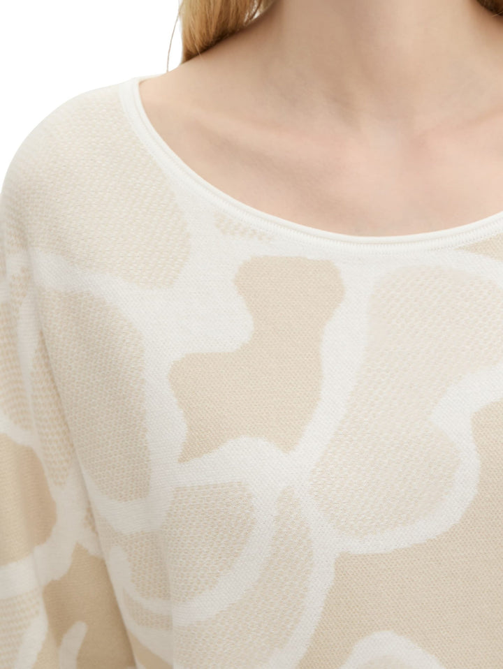 Knit Jacquard Batwing - Brown