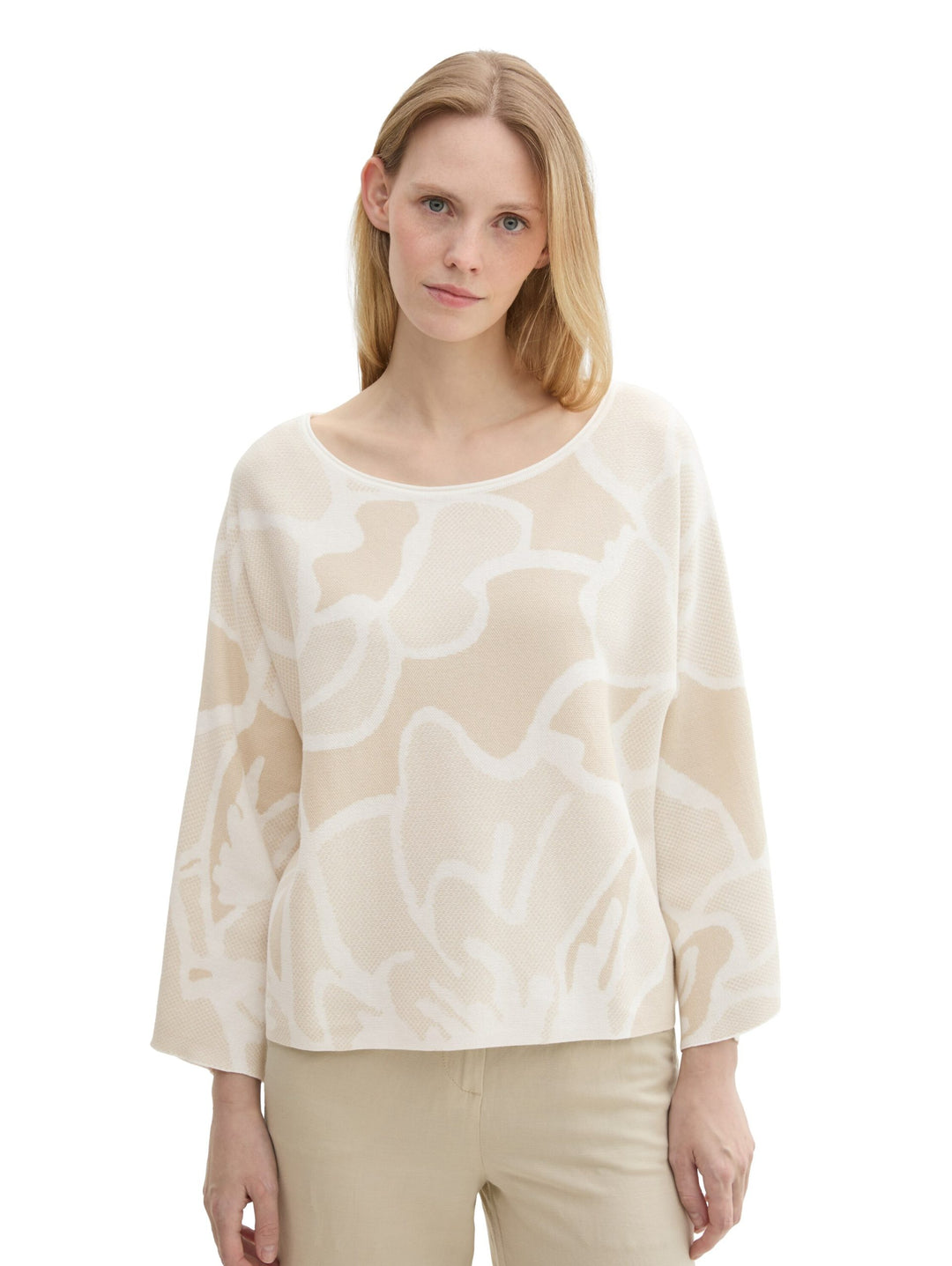 Knit Jacquard Batwing - Brown