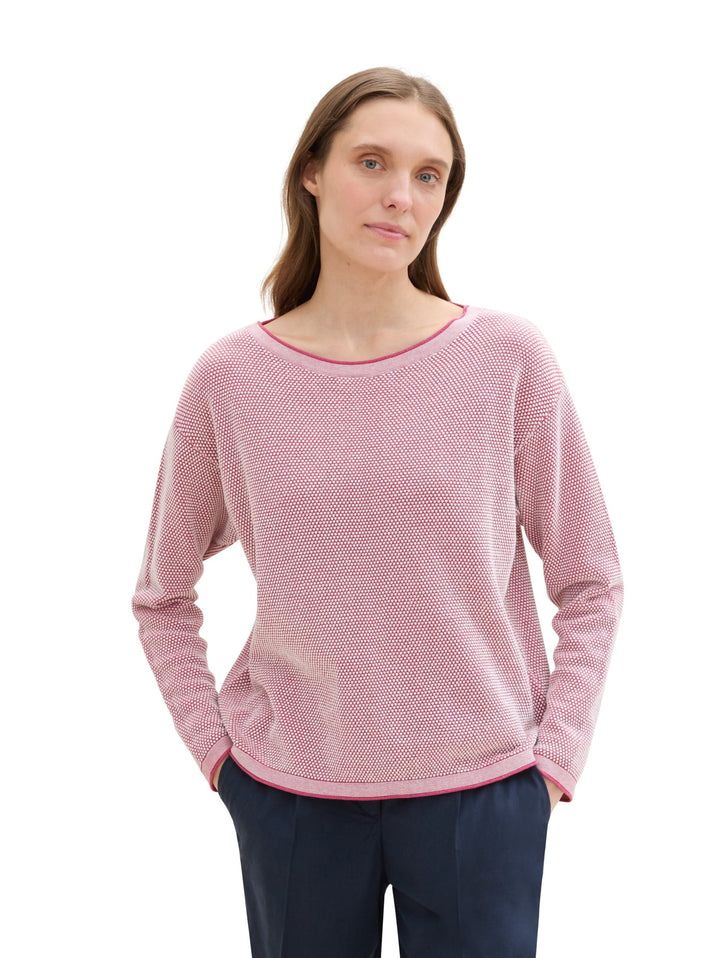 Knit Pullover With Structure - Pink