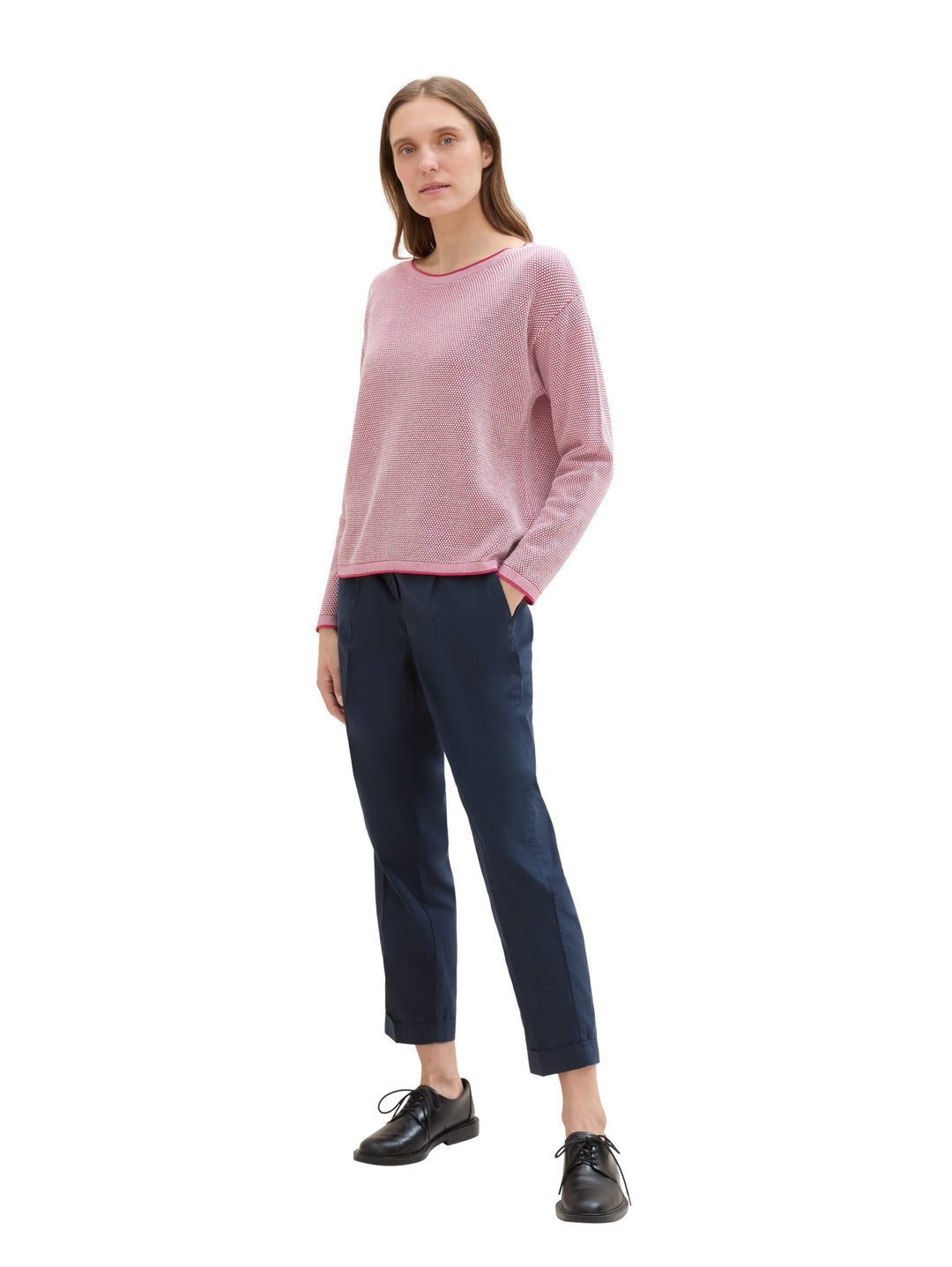 Knit Pullover With Structure - Pink